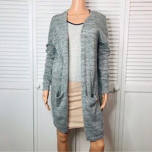 Price firm EXPRESS Gray Knit Open Front Long Sleeve Cardigan Size Medium
